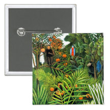 Exotic Landscape   (Paysage Exotique) Pinback Buttons