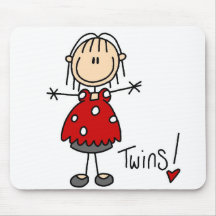 Expectant Mum of Twins Tshirts and Gifts Mousepads