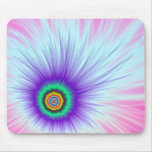Explosion of Colour Blue on Pink Mouse Pad