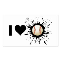 Explosive I Love Baseball Business Cards