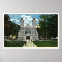 Exterior View of Bates College Chapel Posters