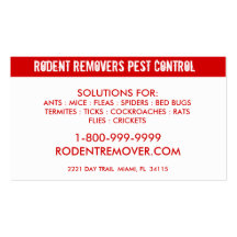 Exterminator Pest Control Business Card