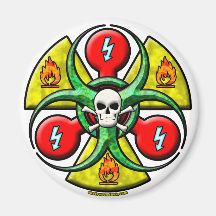 Extreme Danger Warning Refrigerator Magnet