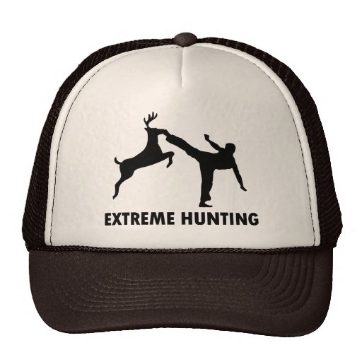 Extreme Hunting Deer Karate Kick Trucker Hat