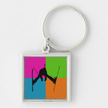 extreme sports - ski key chain