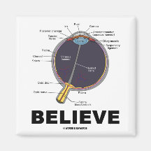 Eye Believe (Anatomical Humour) Fridge Magnet