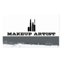 Eye Cosmetics Abstract Grey White with Splatters Business Cards