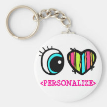 Eye Heart Pictogram, <PERSONALIZE> Key Chain