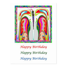 Eye Popping Art - HappyBirthday Burning Desires Post Card