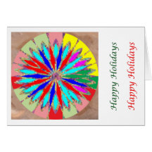 Eye Popping Art - Yoga Chakra HappyHoliday Card