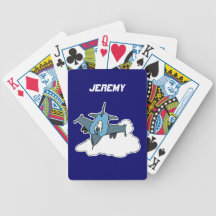F16 Jet Fighter Cartoon Aircraft Military Airforce Bicycle Playing Cards