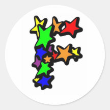 F ROUND STICKER