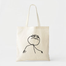 F Yea Rage Face Meme Canvas Bags