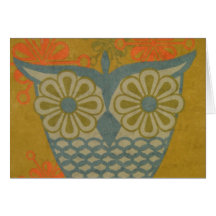 Fabric Owl Card