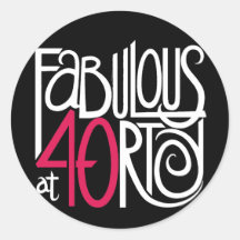 Fabulous at 40rty Dark Sticker
