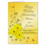 Fabulous flowers 70th anniversary for a couple greeting cards