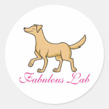 Fabulous Labrador Retriever Round Stickers