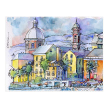 Facciate dipinte post card