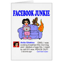 FACEBOOK JUNKIE GREETING CARD