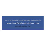 Facebook Profile Business Card *Specials blu