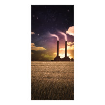 Factory Night Rack Card Design