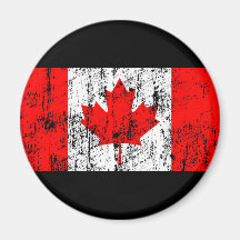 Faded Flag Of Canada Refrigerator Magnet