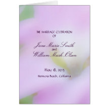 Faded Flowers Wedding Program Greeting Card