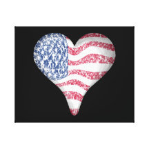 Faded Painting USA Flag Canvas Print