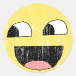 Faded Sarcastic Smiley Sticker