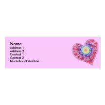 Fading Heart Profile Card Business Card Templates