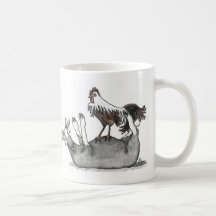 Fainting Goat and Chicken Coffee Mugs