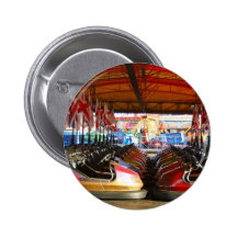 Fairground Dodgem Bumper Cars  Button Badge