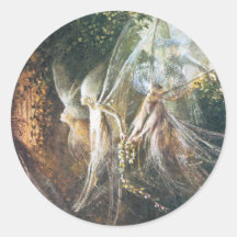 Fairies - by John Anster Fitzgerald Round Sticker