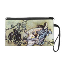 Fairies in the Garden Wristlet Clutches