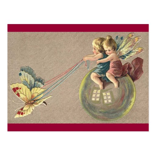 Fairies Riding a Bubble Postcards