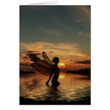 Fairy at Sunset Greeting Card