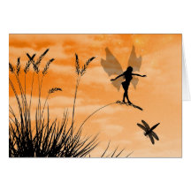 Fairy in the grass  card