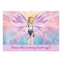 Fairy invitation - customisable little girls