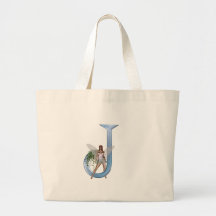 Fairy Monogram J Tote Bag