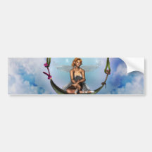 Fairy on a Swing Bumper Sticker