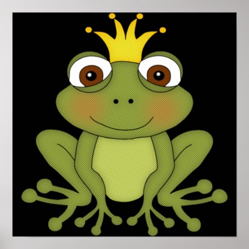 Fairy Tale Frog Prince with Crown Print
