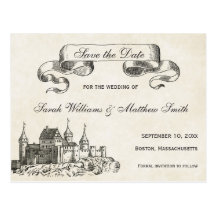 Fairytale Wedding Save the Date Postcard