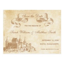 Fairytale Wedding Save the Date Postcard