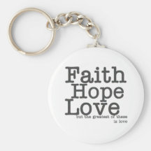 Faith Hope Love Keychain