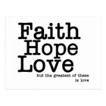 Faith Hope Love Postcard