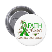 Faith Matters 3 Bile Duct Cancer Pinback Button