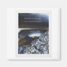 Faith Mustard Seed Mountain Fridge Magnet
