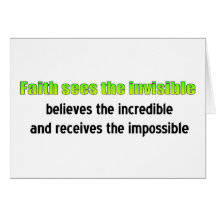 Faith sees the invisible card