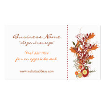 Fall Colours Floral/Vine Design Business Cards