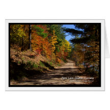 Fall Cottage Road Greeting Card